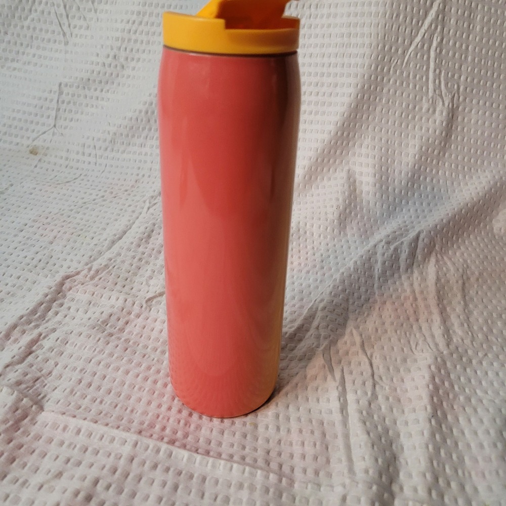 Starbucks 2022 Orange Pink Gradient Stainless Steel Tumbler 16oz Flip Top Lid